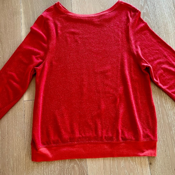 Wildfox Red Christmas Tree Baggy Beach Jumper Size Large - Picture 11 of 13